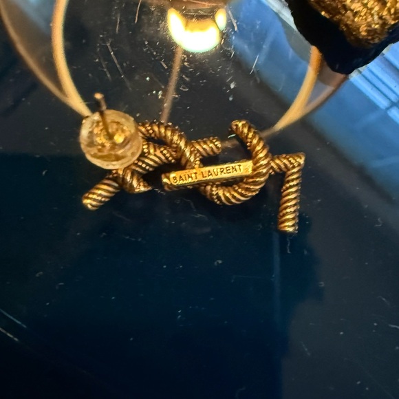 Vintage YSL Gold Rope Earrings - Picture 5 of 5